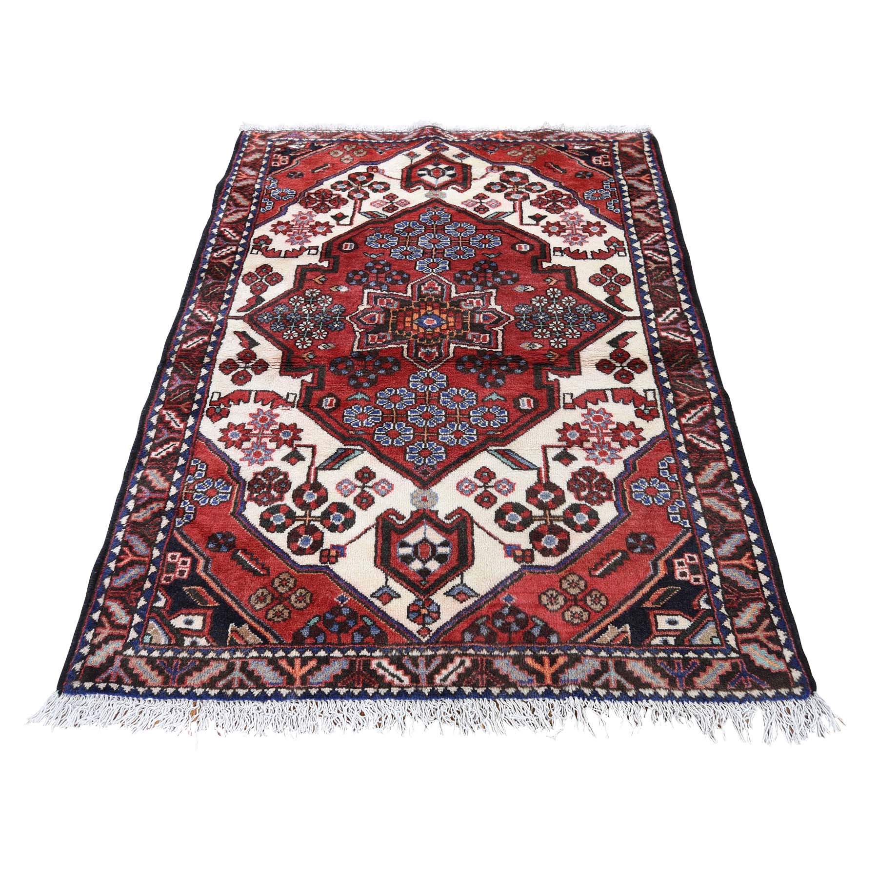 Traditional Wool Hand-Knotted Area Rug 3'8